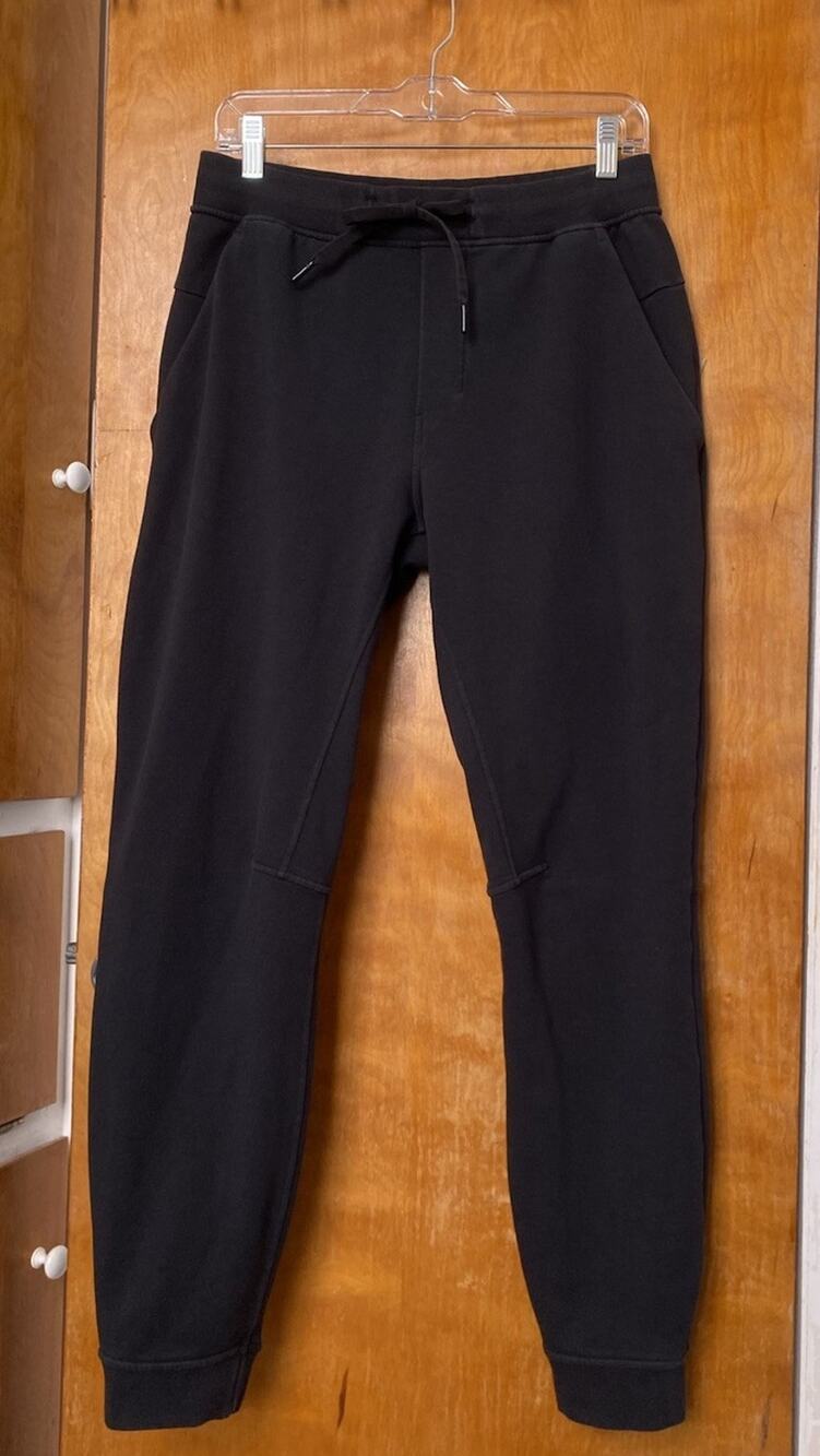 Lululemon Mens City Sweat Joggers 29” Activewear Pants Black Drawstring Size M